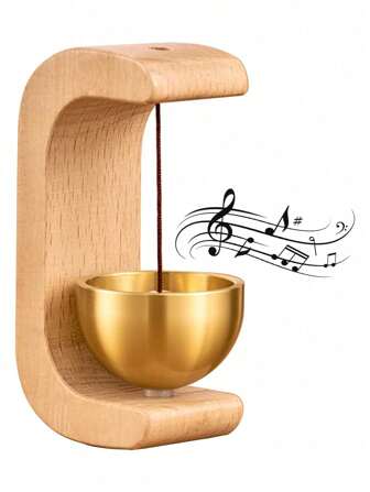 Doorbell, Entrance Alarm Bell, And Decorative Hanging Bell. Magnetic Wooden Wind Chime Suitable For Garden, Restaurant, And Room Use