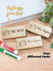 Weißer Trocken Radiergummi | Personalisierter Trocken Radiergummi | Lehrergeschenk | Klassenzimmer Geschenk | Tafelnradierer | Individuelle Geschenk Schulbedarf, Schulanfang