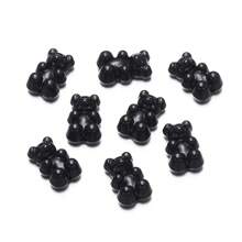 10 Stücke 18,5x12mm Acryl Bär Perlen Abstandshalter lose Charms Anhänger Perlen für Armband Halskette DIY Schmuckherstellung Zubehör