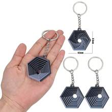 Breloc cu inel de decompresie hexagonal geometric imprimat 3D, vârfurile degetelor în formă geometrică se pot transforma și transforma liber jucărie de decompresie portabilă