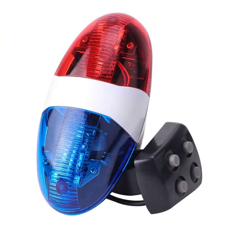 1 Pc 2-In-1 Bicycle Electronic Horn & Taillight, Mountain Bike Horn & Light (Battery Not Included) - Blue - View 1
