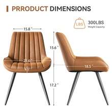 Dining Chairs - Brown - View 6