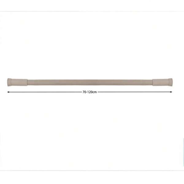 Barra de cortina de ducha de color beige (27.6 pulgadas-47.2 pulgadas) Accesorios de baño