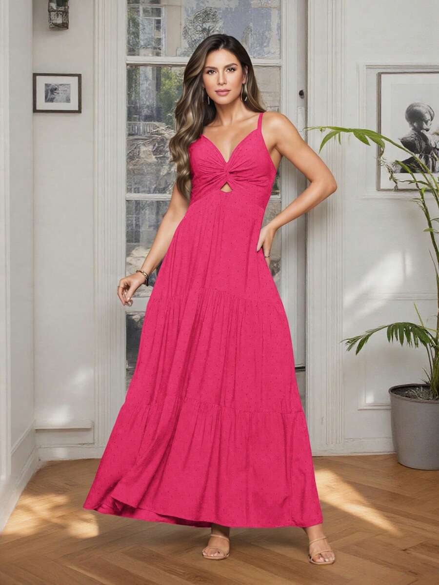 Women Dresses - Màu Hồng Tươi - Xem 1