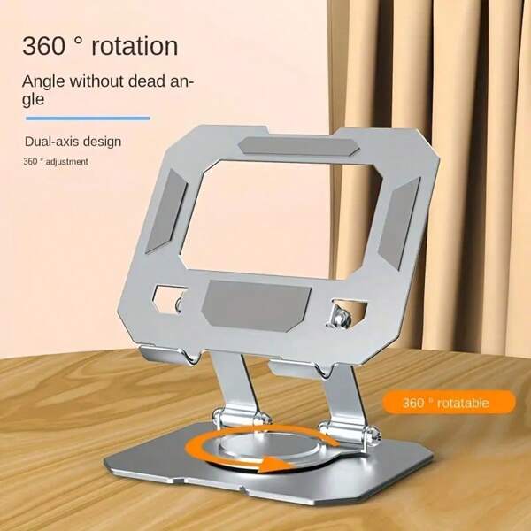 360 ° Rotating Tablet And Phone Metal Stand - Adjustable, Foldable, Portable Desktop Stand For IPad And Mobile Devices, Portable Small Tool Support | Modern Minimalist Stereoscopic Stand | Tablet Stand