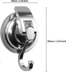 Suction Cup Hooks For Shower Heavy Duty Vacuum Shower Hooks For Inside Shower Super Suction For Kitchen Bathroom Restroom 1pc