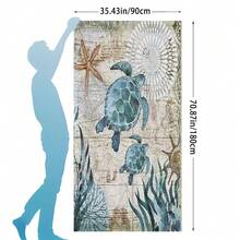 1pc Sea Turtle Beach Towel, Holiday Beach, Anti-Fouling Anti-Sand Fast Drying, Travel, Swimming, Swimming Pool, Multi-Purpose Beach Towel Beach Essentials - Multicolor - View 10