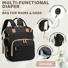 Diaper Bag Backpack Baby Bag, Baby Girl Boy Diaper Bag For Dad Mom, 16 Pockets, Pacifier Case, Large Diaper Bags Unisex For Travel