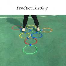 10pcs/Set Sensory Agility Rings, Colorful Plastic Multi-Person Interactive Fun Game Set, Throwing And Jumping Circle Game, Outdoor Garden Park Game (Random Color)