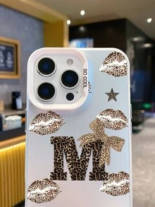 1pc Fashionable Personalized Sky Glass Bead Star Pattern Aesthetic IMD Shockproof Anti-Slip Phone Case Compatible With IPhones From 16 Pro Max To 14 Pro Max, Creative High-End - Multicolor - View 4