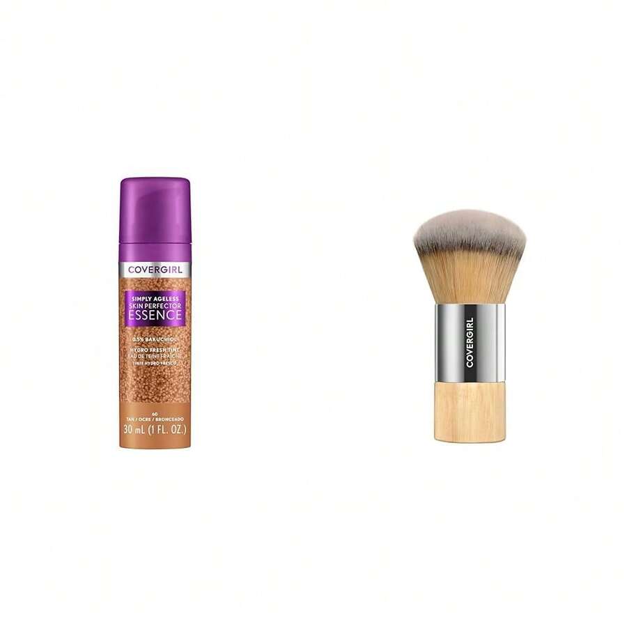 Covergirl Simply Ageless Skin Perfector Essence Foundation, 25 Light-Neutral, Tinted Skincare Makeup Hybrid, Sheer Tint, Radiant Finish, Glowy Finish, Vegan Formula, 1.0oz - 60 Nâu - Xem 1