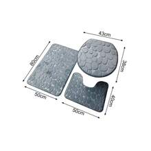 Bathroom Set Designed (Plain) With 3 Non-Slip Pieces (*VARIOUS DESIGNS*)