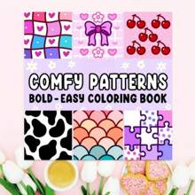 Stress Relief: Adult & Kid Coloring Book, 24 Single-Sided Hand-Drawn Pages To Color, Bold & Simple Designs For Relaxation, Featuring Animals, Landscapes, Florals, Patterns, And Cute Items, Great Gift For Friends, Family, Loved Ones For Holidays, Birthdays Or Any Occasion,Back To School,School Supplies