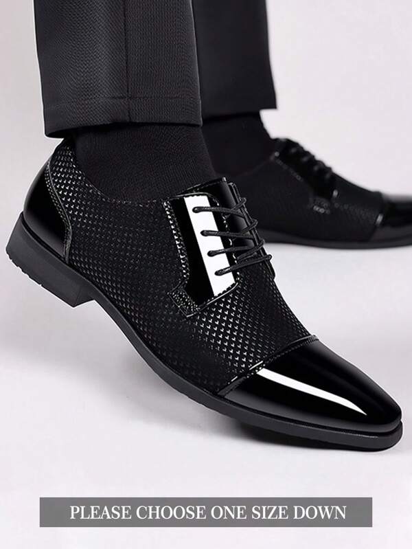 Mioeert Men's Dress Shoes Casual Shoes Business Formal Low Top Lace Up Shoes(Please Choose One Size Down )