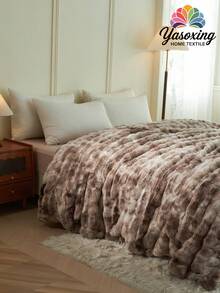 1 chiếc chăn lông thú màu nâu cà phê nhuộm tie-dye, mềm mại và ấm áp, chất liệu giả lông thỏ cao cấp, phù hợp cho phòng khách, phòng ngủ, ghế sofa và nhiều nơi khác. Có các kích cỡ lớn, đôi và cực lớn. Chiếc chăn lông dài mềm mại và thoải mái này là lựa chọn lý tưởng cho gia đình, ký túc xá và mùa tựu trường. - Cà phê nâu - Xem 2