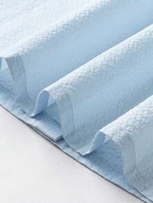 mini bala Girls' Summer Blouse – Lightweight Breathable Sweet Shirt, Cute Short Sleeve Top - Ice Blue - View 8