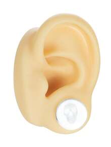 1 对时尚朋克风格穿孔宝石，激光雕刻骷髅玻璃耳塞，男女通用身体珠宝塞，适合日常和派对佩戴