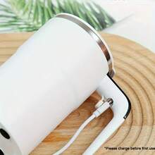 SOKANY 可充电智能咖啡搅拌杯，带温控 - USB 充电，4000 RPM，防尘盖，不锈钢旋转磁力杯，方便搅拌 - 适合咖啡、牛奶等 - 白色 - 查看 8
