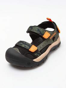 mini bala 男童水凉鞋 - 防滑柔软夏季鞋，2025年新品 - 黑綠色調 - 查看 1