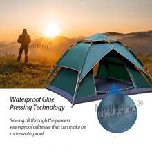 NetHong 3-4 Man Automatic Instant Pop Up Camping Tent Waterproof Outdoor Family Shelter - Multicolor - View 5