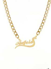 Collier sablé personnalisé à simple couche, pendentif personnalisé avec nom et symbole du serpent zodiac brillant, chaîne gourmette en acier inoxydable 201, nouvelle bijouterie 2025, cadeau pour la Saint-Valentin, la Fête des Mères, l'anniversaire, l'anniversaire de mariage