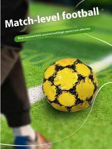 1/2/3 pièces Ballon de football en PU résistant à l'usure, cousu à la machine, niveau de match professionnel, haute élasticité et durabilité, toucher confortable, résistant aux dommages et à la déformation, couleurs vives, convient aux adultes, adolescents et enfants, adapté pour le terrain de jeu, l'extérieur et le terrain professionnel, répondant aux besoins des matchs et de l'entraînement quotidien - Grille (mélange aléatoire de couleurs) - Voir 3