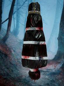 Decoración de Halloween de 5 pies de alto con figura colgante de víctima cadáver, decoración espeluznante y tétrica para casa embrujada, decoración de Halloween aterradora para exteriores, decoración hinchable de Halloween para patio