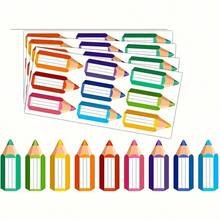 120 miếng dán bảng tên hình bút chì màu - Miếng dán bảng tên tự dính 3x9cm, rất thích hợp cho giáo viên, sắp xếp lớp học, đồ dùng cho ghế ngồi của học sinh, trang trí lớp học của giáo viên, đồ dùng học tập, đồ dùng trở lại trường, v.v. - H-533 - Xem 2