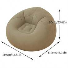 1pc Inflatable Sofa, Inflatable Camping Chair, Inflatable Slouchy Sofa, Inflatable Chair, Foldable Portable Inflatable Chair, Suitable For Living Room, Bedroom, Reading Room, Bedroom, Balcony, Outdoor Camping, Easy To Store And Carry, Leisure And Entertainment, Dorm, Backrest Chair - Multicolor - View 4
