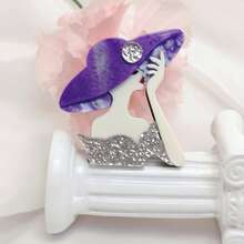 1pc Hand-Made 2D Flat Random Color Sweet & Fresh Gift Headband, Bag Accessory, Acrylic Brooch Backpack For School Office Accessories Shirts Jacket Jewelry Christmas Halloween Clothes Pin Funny Cute Teacher Gifts Costume Accessories Bag Charms