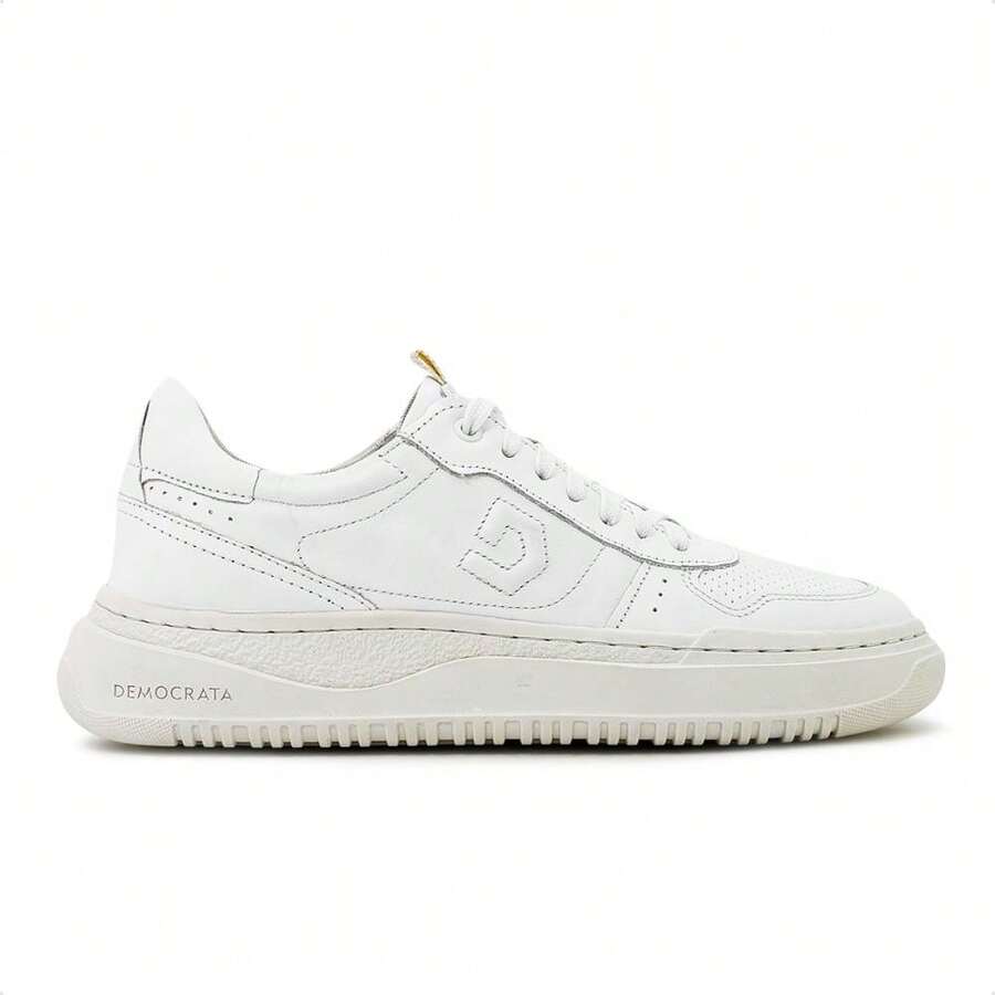Democrata Block Men's Sneakers 100% ORIGINAL With INVOICE And WARRANTY - WHITE - View 1