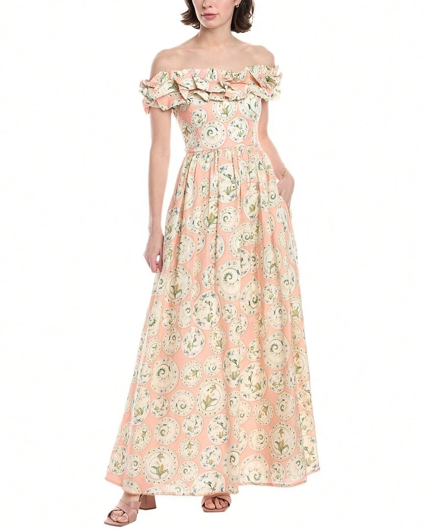 Agua By Agua Bendita Menaje Linen Maxi Dress - 粉色 - 查看 1