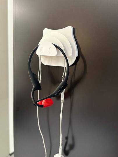 1pc Wall-Mounted Earphone Hanger/Storage Hook, Door Hanging Organizer Hook, Bathroom Storage Hook