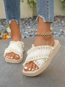 Sandali da spiaggia all'aperto alla moda, eleganti, minimalisti, di stile vintage, classici e antiscivolo, adatti per primavera/estate