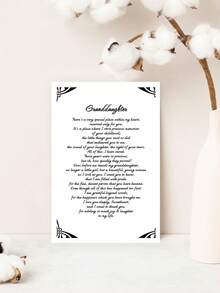 1pc Cherished Granddaughter Birthday Card With Envelope, Happy Birthday Gifts For Granddaughter, Ideal For Collecting Memories, Includes Red Envelope Bday Greeting Card,Heartfelt Message For She - Multicolor - View 4