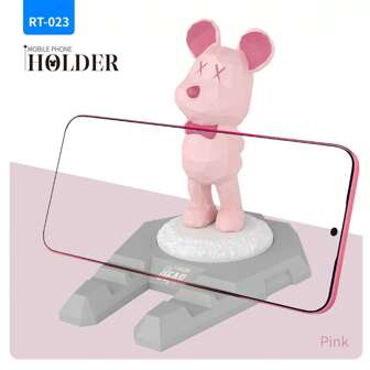 1pc Cartoon Bear Shaped Phone Holder Decorative Accessory, Compatible With Smartphones And Tablets, Suitable For Desk, Bedside, Living Room, Study, Bedroom, Gifts