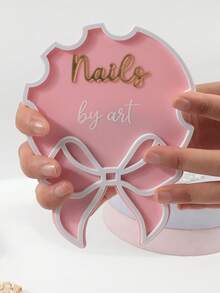 Recuzită fotografie Nail Art cu fundă, decorațiuni de fundal în stil INS, accesorii pentru afișarea unghiilor, la fel ca influencerii, instrumente de înaltă calitate pentru ședințe foto, consumabile pentru fundaluri foto cu ojă/model de mână