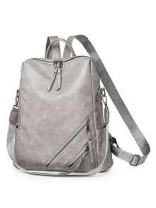 时尚女士大容量旅行背包，流苏吊坠，防盗设计