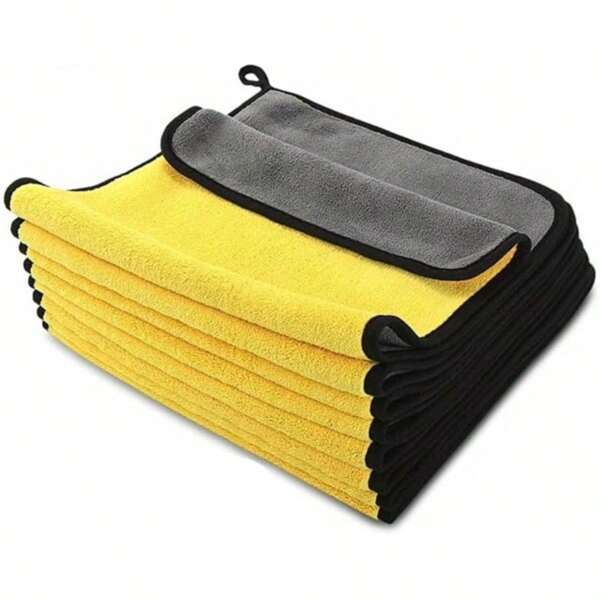 10pcs Microfiber Car Wash Towels, High Density Anti-Scratch Car Drying Cloths, Highly Absorbent, Reusable Cleaning Rags, Car Interior Detail Tools, Glass Cleaning Cloths