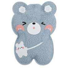 Bolsa de Água Quente com Capa Macia e Felpuda, Garrafa de Água Quente Pequena de 350ml, Bolsa de Água Quente Pequena de PVC com Capa de Fleece Macio para Aquecer as Mãos e os Pés, Aliviar o Pescoço e os Ombros de Mulheres e Idosos