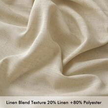 New  Linen Curtains 90 Inch Length For Living Room 2 Panels, Tan Beige Rod Pocket Back Tab Light Filtering Semi Sheer Boho Soft Linen Window Drap Farmhouse Burlap Dr Curtains For Bedroom - 亞麻布 52 寬 x 90 長(2 包) - 查看 4