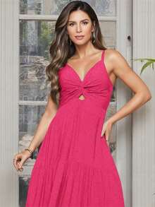 Women Dresses - Màu Hồng Tươi - Xem 4