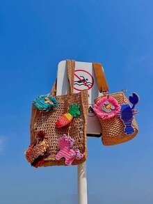 拉菲草手工编织水果吊饰可爱菠萝苹果柠檬钥匙扣，适合包包，适合女孩的最佳夏季礼物，女士背包装饰，女士汽车配件