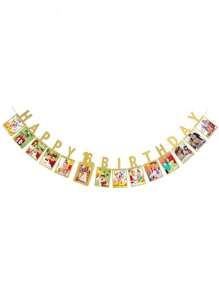 1 Set 1st Birthday Decorations Photo Banner - Happy Birthday Banner, Birthday Photo Banner, Milestone Birthday Gift For Girls & Boys, Birthday Party Photo Props (1st, 2nd, 16th, 18th, 21st, 30th, 40th, 50th, 60th)