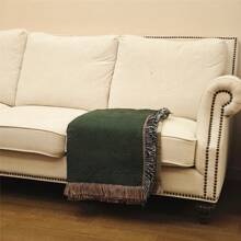 La pequeña oveja en la pradera Manta tejida jacquard de estilo bohemio con flecos, suave y gruesa, no impresa, resistente al desgaste y lavable, sin decoloración ni bolas, utilizada para decoración del hogar, sofá, silla, cama, tapicería, piso, jardín, picnic, al aire libre, camping