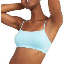 Conjunto de 3 bralettes de algodón para mujer - Chaqueta vaquera/Concreto jaspeado/Azul ultra - Ver 2