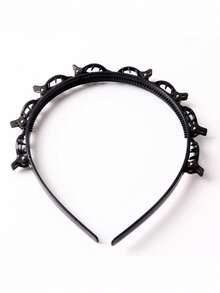 1/2pcs Women's Woven Headband, Double-Layer Hollow Pressure Hair Hoop, Bangs Hairband Decor, Suitable For Daily Outing, Casual, Party, Commuting, Vacation, Face Washing, Makeup, Summer Outfit Matching And DIY, Summer Hair Clip, Headband, Cute Hair Accessories - Multicolor - View 8