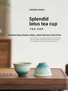 1pc Minimalist Ceramic Tea Cup, Multifunctional Practical Personal Tea Cup, Ceramic Bowl Kitchen Tea Set, Kitchen Accessories Back To School