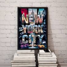 1 buc New York City Wall Art Imagine Alb-Negru City Fotografii Imprimări Pânză Picturi Travel Poster NYC Skyline Brooklyn Bridge Decor Pentru Living Room, Dormitor, Bar Carucior sau Hol Decor Cadou Pentru Ea Neînrămat