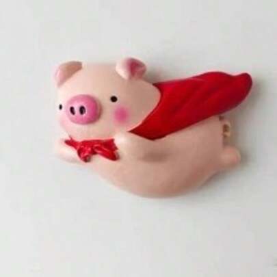 1/3 piezas Imán de nevera de cerdo volador lindo - Decoración de animal de dibujos animados 3D, pegatinas de nevera, accesorios de nevera DIY, soporte para pizarra de mensajes, decoración del hogar y la cocina, regalos de cumpleaños